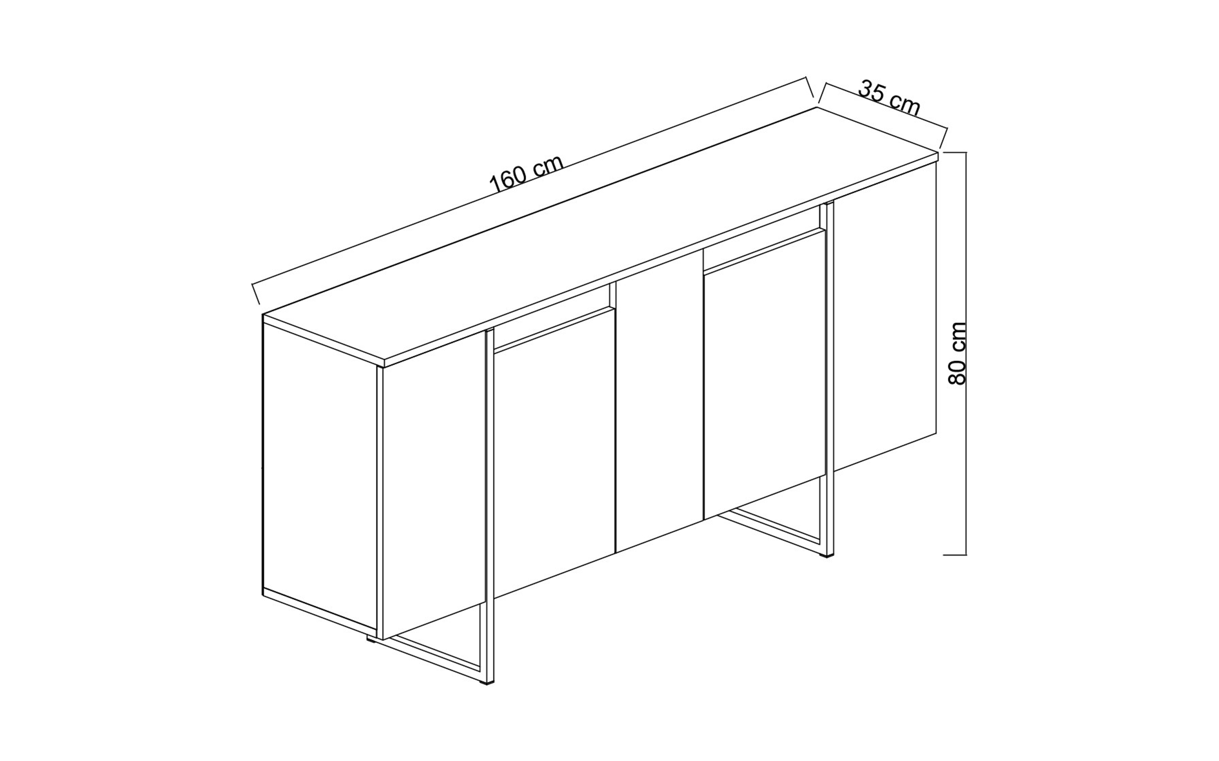 Comoda Larso, nuc + negru  2